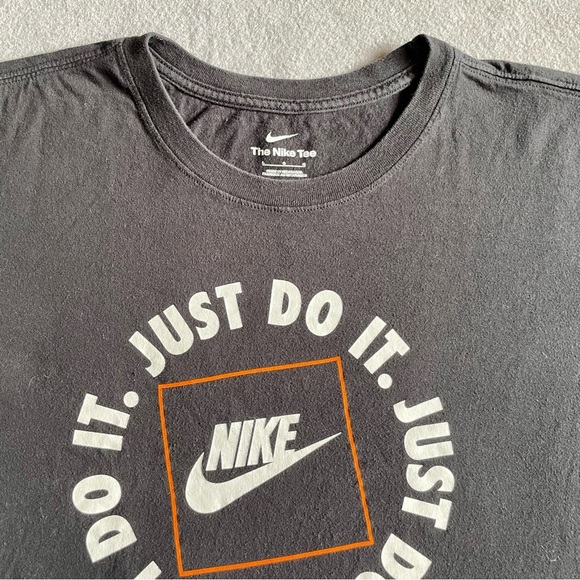 Nike Just Do It Men’s Black T-Shirt Size Large - Picture 2 of 6